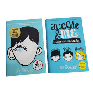 Wonder and Auggie & Me by R.J. Palacio Bundle of 2 Hardcover Books